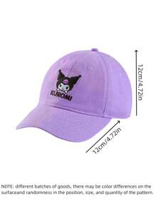 Sanrio 1 Berretto da baseball regolabile Sanrio con ricamo di Hello Kitty Cute, Kuromi, Melody e Cinnamoroll - in poliestere traspirante, cappello protettivo dal sole adatto per tutte le stagioni - ideale come regalo per compleanni e anniversari
