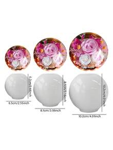Khuôn trang trí bằng nhựa Epoxy hình cầu pha lê thủ công, Đồ thủ công bằng nhựa hình cầu thiên hà tự làm, Đồ trang trí nghệ thuật để bàn, Trang trí phòng, Đồ trang trí bàn ăn, Đồ trang trí gia dụng, Đúc nhựa Epoxy và thủ công, Vật liệu làm nến thạch cao và bê tông tự làm - trắng - Xem 5