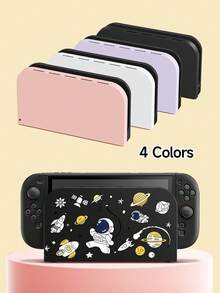 Cubierta protectora reemplazable para el dock de la NS2 Gen, diseñada con motivo de astronauta espacial, compatible con el nuevo dock de Switch 2 (2025), en colores rosa/blanco/morado/negro, set de accesorios para dock de carcasa rígida, almacena tarjetas de juego, resistente a arañazos y suciedad, ajuste ceñido, fácil instalación, fabricado en material ABS - Multicolor - Ver 3