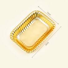 Fruit Tray/Tray/Pack Of 50/40/30/25/20/15/10/5, Fresh Produce Packaging Tray, Supermarket Fruit Store Universal Lightweight Luxury High-End Takeout Box (Standard Size 10 Pcs Per Pack) - Gold - View 3