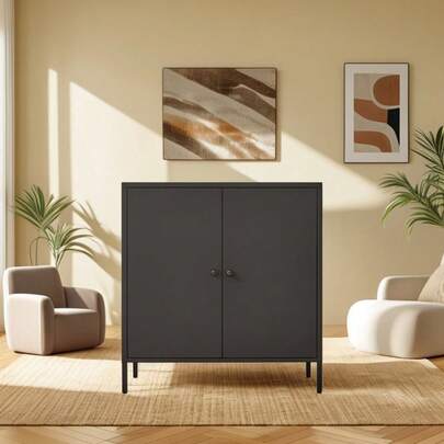 Kitchen Buffet Server Table Accent Sideboard Cupboard Server Buffet Console Table With Doors Cabinet