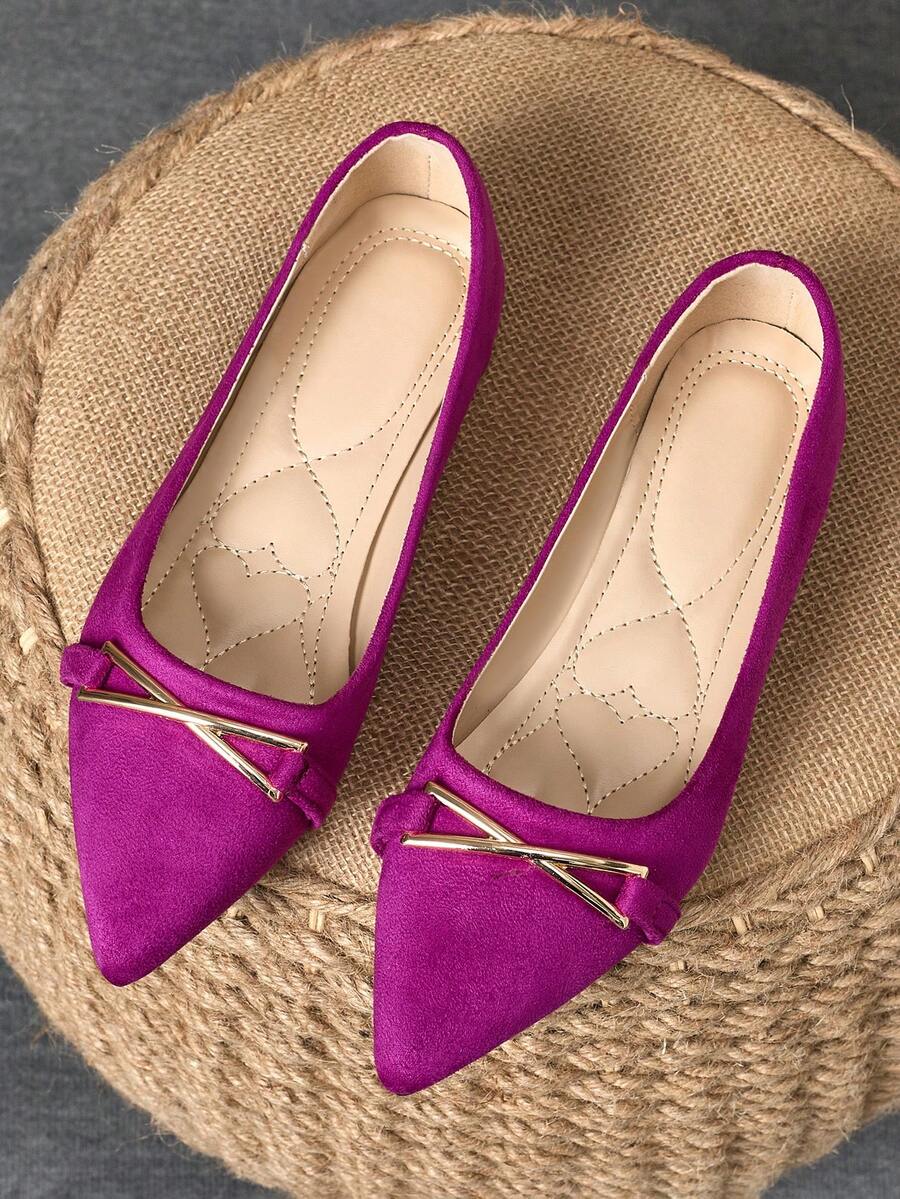 WHDXY 女士时尚百搭休闲尖头软底乐福鞋，蓝色一脚蹬平底鞋，舒适素食皮革低帮办公/日常穿着鞋