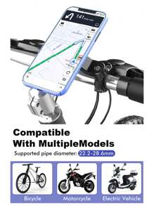 Rotatable Motorcycle/Electric Bicycle Handlebar Universal Phone Holder