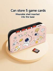 Cubierta protectora reemplazable para el dock de la NS2 Gen, diseñada con motivo de astronauta espacial, compatible con el nuevo dock de Switch 2 (2025), en colores rosa/blanco/morado/negro, set de accesorios para dock de carcasa rígida, almacena tarjetas de juego, resistente a arañazos y suciedad, ajuste ceñido, fácil instalación, fabricado en material ABS - Multicolor - Ver 7