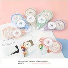 6pcs/Set White Correction Tape Dispenser, Easy-To-Use Applicator For Instant Correction, Suitable For School Supplies And Office Products, School Supplies,Back To School