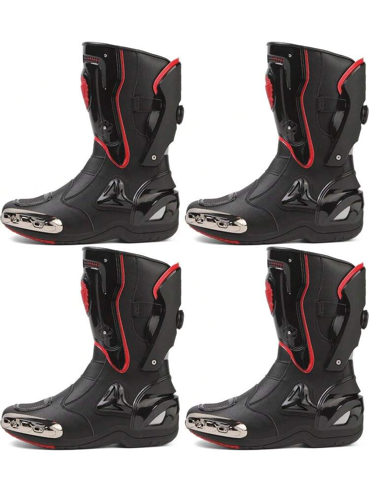 Botas de montar para motocicleta de Zeozoom, botas para motocicleta para hombres y mujeres, con protección antideslizante para carreras deportivas