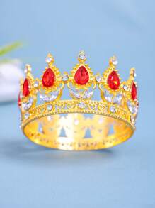 1 pezzo Piccola Molletta per capelli a forma di corona di cristallo per chignon laterale, corona da principessa per compleanno, decorazione per torta, accessori per capelli, strumenti per capelli, accessori di bellezza, accessori per capelli ricci da donna, autunno, viaggio