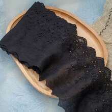 1 码彩色棉质刺绣花朵蕾丝花边、服装、包包、家居装饰 DIY 配件