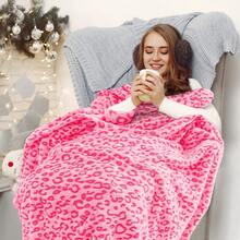 The Pink Leopard Print Soft Natural Blanket Adds A Modern Touch To Your Home, Creating A Comfortable Bedroom Style. Suitable For All Seasons, Washable, Machine Washable, Lightweight, Breathable, Comfortable, Warm, Unique, 280gsm, Suitable For Him And Her, Suitable For Napping, Camping, Traveling, Family, Daily Life Office Decoration, Birthday Anniversaries, Valentine's Day, Thanksgiving, Christmas, Halloween, Mother's Day, Father's Day, Weddings, New Year Gifts For Her, Him, Family, Boyfriend, Girlfriend Father, Family Member, Mother, Lover, Daughter, Son, Grandfather, Grandmother, Friend, Classmate And Pet. Sofa,Bed,Car,Bedroom,Living Room,Office, Outdoor Camping, Beach,Wall Decoration Ships From USA - 多色 - 查看 3