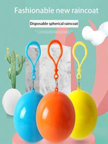 Portable Disposable Compressed Raincoat Ball, Outdoor Travel Camping Waterproof Rain Poncho For Men And Women - Multicolor - View 3
