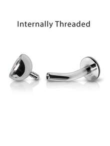 14G ASTM F136 Titanium Belly Button Rings For Women Floating Belly Rings Flat Back Belly Piercing Convex Base 5mm CZ Navel Rings Curved Barbell Internally Threaded Navel Belly Piercing Jewelry - Multicolor - View 7