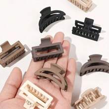 10 Stücke Mini matter Haarspangen Set, Hübsche kurze braune Haarspangen, modische Haraccessoires, Schönheits-Klammern