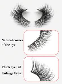 10 Pairs Transparent Criss-Cross False Eyelashes, Reusable, Delicate & Soft 3D Faux Mink Fur Fluffy Striped Lashes, Suitable For Daily And Party Makeup