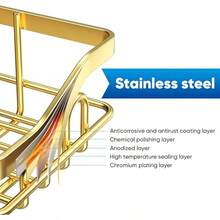 3 Pack Corner Shower Caddy Adhesive Organizer Pink  Adhesive Shower Organizer For Bathroom Storage, Rustproof Stainless Steel Shower Shelves, No Drilling, Space-Saving Shower Rack Shelf For Inside Shower, Pink - L-shaped Gold of 5 - 查看 6