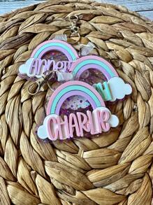 Rainbow Backpack Tag | Boho Rainbow Keychain | Backpack Tag | Bookbag Tag | Back To School | Girls Name Tag | Gift For Girls,Multi-Functional,Ornamental,Letter,Stylish,Modern,Colorful,Cute,Adorable,Casual,Custom,Personalised,Unique,Customized,Ideal Gifts For Him,Ideal Gifts For Her