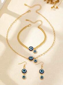 4 pièces Set de bijoux pour femmes en alliage de cuivre et de zinc avec glaçure goutte à goutte, (serti de strass blancs, faux diamant acrylique ou ciel étoilé en résine), exquis, à la mode, personnalisé, multicolore, convient pour un port quotidien, le trajet, les vacances, les fêtes et autres occasions