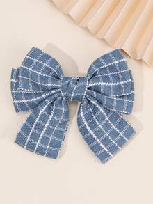 1 pieza Pinza de lazo de pelo de unicolor para niñas, pinzas de pelo de tela para niños, accesorios de moda de pinzas de cocodrilo para regalos de fiesta de niños pequeños