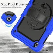 三合一平板电脑保护套，适用于 Tab M8 第四代/M9/M10 HD 10.1 英寸（第三代）（2022 年）TB-328FU/TB-328XU/M10 HD Plus（第二代）10.3 英寸（2020 年）（X606F）/M10 PLUS 10.6 英寸/M11 HD 11 英寸/Tab One 8.7 英寸/K9 TB305FU（2025 年）/MatePad SE 11/Redmi Pad SE 8.7，带肩带/支架 - 藍色 - 查看 6