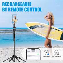 Auto Face Tracking Tripod 360° Rotation - Auto Tracking Phone Holder With Remote, Smart Shooting Phone Stand Moving Tripod For Phone Content Creator Essentials For Video Vlog Live Stream, No App - Black - View 4