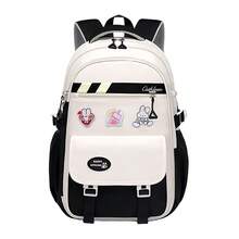 1pc Lightweight Large Capacity Backpack For Girls, Student School Bag Fits 15.6" Laptop, Outdoor Travel Bag, Minimalist & Fashionable Design With 3 Detachable Cute Accessories, Suitable For Teenage Girls For School And Travel - Simple Backpack - View 18