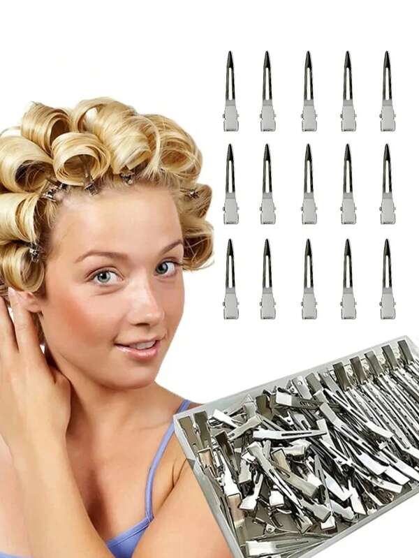 100 Stücke Professionelle Damen Salon Fixierte Haarnadeln 5,5cm Locken Metall Haarklammern Haarwurzel Volumen Clips DIY Werkzeuge Haarzubehör Make-up Keine Falten Haarklammer Friseur Styling Werkzeug (100 Stücke/50 Stücke/30 Stücke/15 Stücke/5 Stücke), Rückkehr zur Schule, Reise Urlaubsartikel, Haarzubehör für Frauen