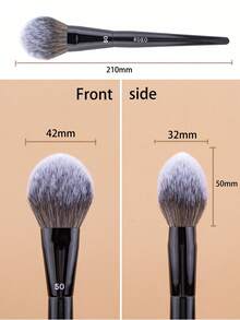 1pc 50# Powder Brush Contour Sculpting Setting Powder Brush Heart Synthetic Hair Face Bronzer Powder Blush Setting Makeup Tools,Foundation Brush,Concealer Brush,Blush Brush,Contour Brush,Blush Brush,Bronzer Brush,Powder Brush,Foundation Brush,Blush Brush,Giveaways - Black - View 6