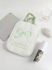 Cute Embroidered Bow Laptop Sleeve Bag, Suitable For 11/13/15 Inch Laptopback To School School Stuff Bag For School Work Laptop Bag For Women Mac Book Case - Multicolor - View 21