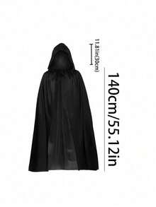 1pc Cape Black Red Double-Sided Wizard Death Cape Halloween Show Costume Black Cape - Black and Red - View 14