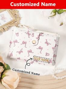 1pc Custom Signature Wallet,Personalized Signature Design Wallet,Custom Signature Wallet,Personalized Wallet With Signature,Custom Signature Wallet,Women's Wallet, Women's Wallet, Women's Handbag, Mini Multi Slot Wallet, Fashionable Coin Short Wallet, Slim Fit Small Wallet, Zipper Bag, Women's Wallet, Women's Small Wallet, Women's Wallet