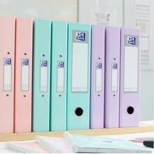 Bìa còng A4 Pastel Oxford - Cặp đựng hồ sơ 4 ngăn đựng đồ dùng học tập, văn phòng phẩm & sổ tay, đồ dùng thiết yếu cho ngày tựu trường, túi đựng tài liệu nhẹ đựng bút, bút dạ quang, nhãn dán - Nhiều màu - Xem 5