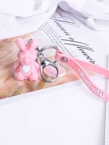 1/4 piezas de lindos llaveros con forma de animal geométrico de dibujos animados para niños y niñas, accesorios para bolsos y autos, regalo compacto y exquisito para amigos - A - Ver 12