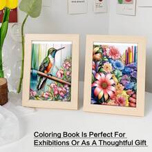 Two Adult Coloring Books With 54 Exquisite Patterns, Unique Design, Spiral Binding, Single-Sided Printing, 11.2 X 8.2 Inches, Different Themes, Suitable For Friend Gatherings, Family Dinners, Birthday Gifts, Christmas Gifts, New Year Gifts, Christmas Gifts, Anniversary Gifts,Back To School,School Supplies