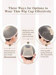 Skin Color Wig Cap, Breathable Mesh Wig Net, Unisex Mesh Wig Cap, Wig Hair Net, Skin Color Non-Slip Breathable Stretch Nylon Wig Cap Set, Long Wig Cap, Stretchable High Elastic Durable Hair Net, Wig Care Set, Wig ,Hair Styling Kit ,Hair Tool Kit