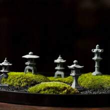 1pc Mini Japanese Lantern Pagoda Statue Set - Stone Collectible Statues Suitable For Aquarium, Glass Container And Fairy Garden, Zen Bonsai Landscape Decor, Fit For Various Rooms - Seasonal Decor For Indoor And Outdoor Use