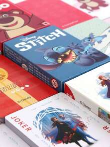 Disney Cartas de juego con diseño artístico de Frozen, Anime Stitch, Oso de fresa - Baraja de póker creativa de dibujos animados, de alta calidad y diseño único, como regalo para adolescentes y adultos