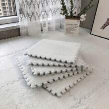 10pcs/20pcs Soft Plush Interlocking Floor Mats, 0.6cm Thickness, Plush EVA Foam, Thick Sound Insulation & Cuttable, Suitable For Game Room, Teenager Room, Hand Wash Only