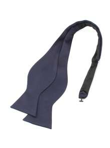 1pc Men's Polyester Solid Bow Tie, Classic Accessory For Wedding, Groom, Business Party Suit