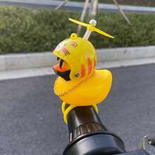 1 件酷炫鸭子带头盔创意个性化摩托车装饰，松紧带适用于大多数摩托车和自行车 - 均碼 - 查看 2