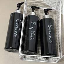 Bộ 3 bình đựng dầu gội dung tích lớn 500ml, bình đựng sữa tắm & dầu xả đa năng - Nhiều màu - Xem 5