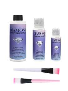 1Set 5D Diamond Painting Glue Sealant Set Kit, Suitable For Various DIY Handicrafts Such As Mosaic Embroidery Puzzles, Brightening Agent To Prevent Diamond Falling And Anti-Falling Diamond Art Glue Sealant