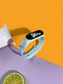 Set de 3 relojes infantiles M3 con diseño de oso blanco transparente con lazo, reloj de moda y versátil como regalo personalizado para mejores amigos