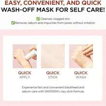 Mascarilla facial en barra Skin I004 arcilla poremizing con extracto de centella 27g limpieza profunda minimiza poros control grasa purificante piel cuidados facial detox barra de aplicación fácil hidratante anti imperfecciones - Rose - Ver 3
