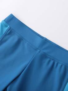 Annil Summer Two Pieces Swimsuit Set For Boys And Adults - Blue - View 5