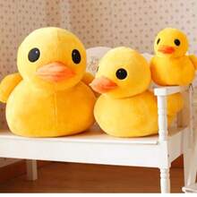 Yellow Duck Stuffed Plush Pillow Animal Dolls Super Soft Huggable Toy Gift For Children - Multicolor - View 3