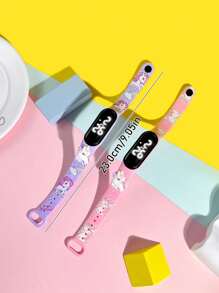 2 pezzi Orologio digitale elettronico per bambini con stampa arcobaleno e unicorno, colore dolce da sogno, display HD touch control, braccialetto LED per teenager e bambini, adatto per festival, compleanni, piccolo regalo raffinato, souvenir