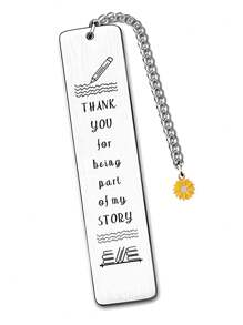 1pc New Book Design Stainless Steel Bookmark, Suitable As Teacher's Day, Graduation Season Gift For Teachers And Students Bag Charms Car Accessories Friend Sister Gift Ideas