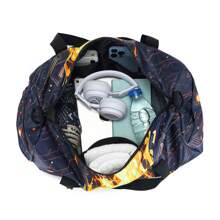 Bolsa de viaje para niños, bolsa de lona con diseño de dinosaurio para niños y niñas, bolso de fin de semana, bolsa de pijamada, bolsa de gimnasia o baile, regalo