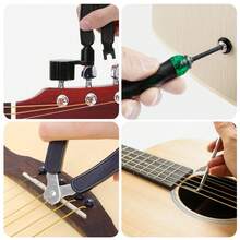 Guitar Maintenance Tools Kit – Guitar Repair & Cleaning Kit With String Winder, Cutter, Fret Files, Screwdriver – Guitar Tool Set For Acoustic, Electric, Bass Guitars For Beginners Musicians - 25PCS - View 5