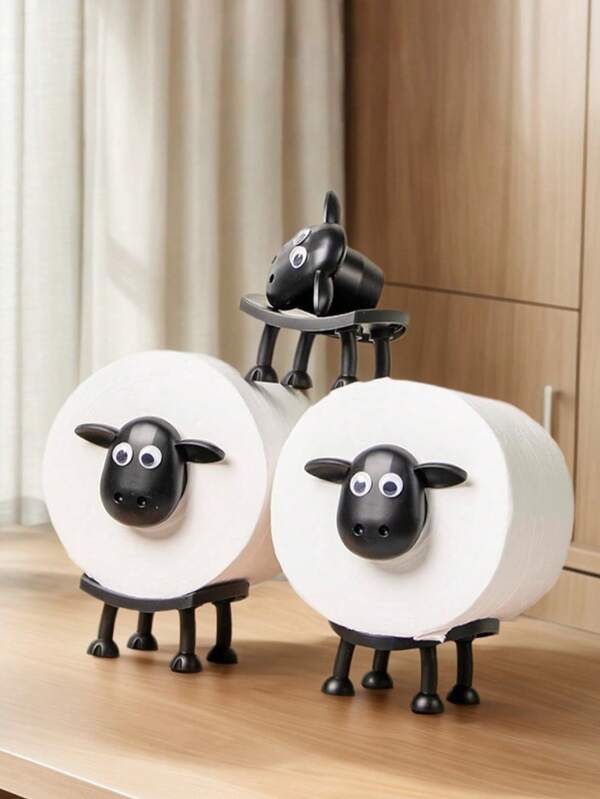 1 Stück witziger & süßer Toilettenpapier-Halter in Schafform, Badezimmer Toilettenpapier-Ablage, Badezimmer Accessoires, Halloween, Weihnachtsgeschenk
