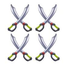 8pcs Inflatable Pirate Knives, Pirate-Themed Party Inflatable Swords, Suitable For Birthday Parties, Festivals, Role Play Stage Props - Multicolor - View 4